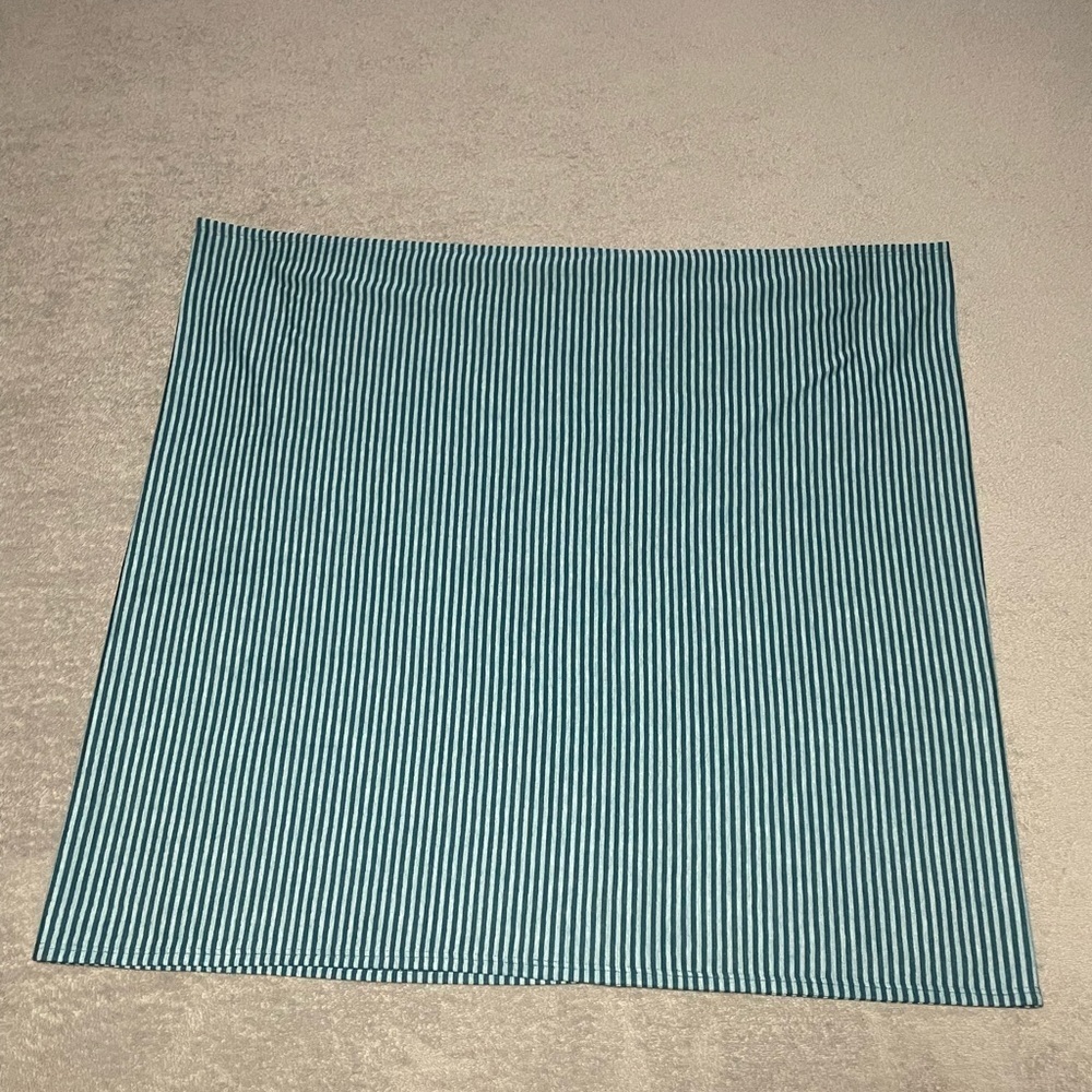 Eddie Bauer vinyasa style scarf with snaps blue and blue/green striped